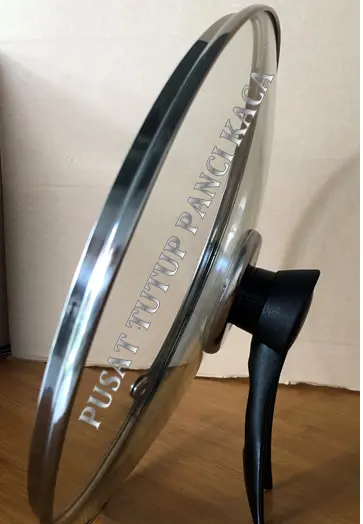 TUTUP PANCI KACA 28 CM DENGAN KAKI DAN KNOP PANJANG