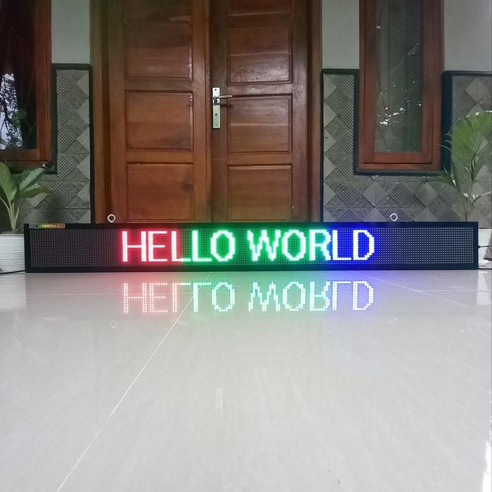 Gambar running text outdoor RGB/ 3 warna,ukuran 200cm x 20cm dari Led Kebumen89 Kab. Kebumen Tokopedia