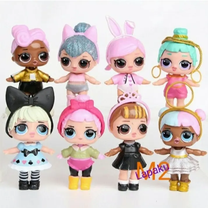 Mainan/Topper cake Figure LoL set 8pcs
