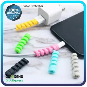 Pelindung Kabel Compatible For iPhone iPad Macbook Twist Cable Protector Saver