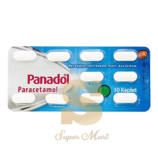 PANADOL BIRU STRIP isi 10 TABLET demam sakit kepala