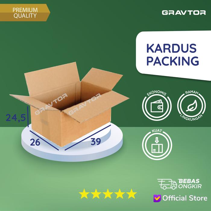 Gambar Box | Dus | Kotak | Kardus Polos Packing 39 x 26 x 24,5cm (BARU) dari Gravtor Printing Kab. Tangerang Tokopedia