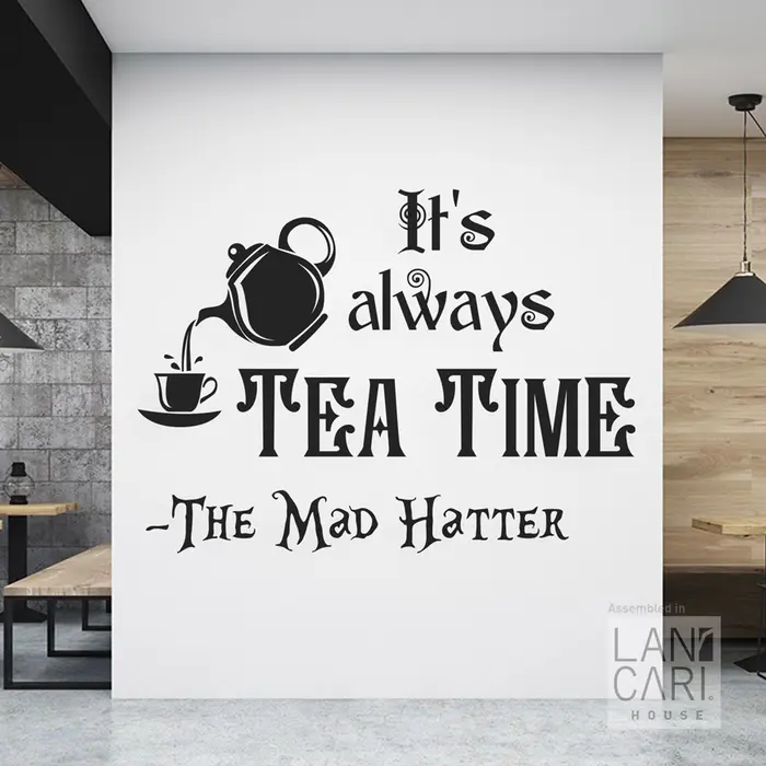 Gambar Sticker Cutting Tea Time Sticker Kaca Dinding Tea Shop Hiasan Ruangan - Hitam dari LANCARI Kota Administrasi Jakarta Pusat 4 Tokopedia