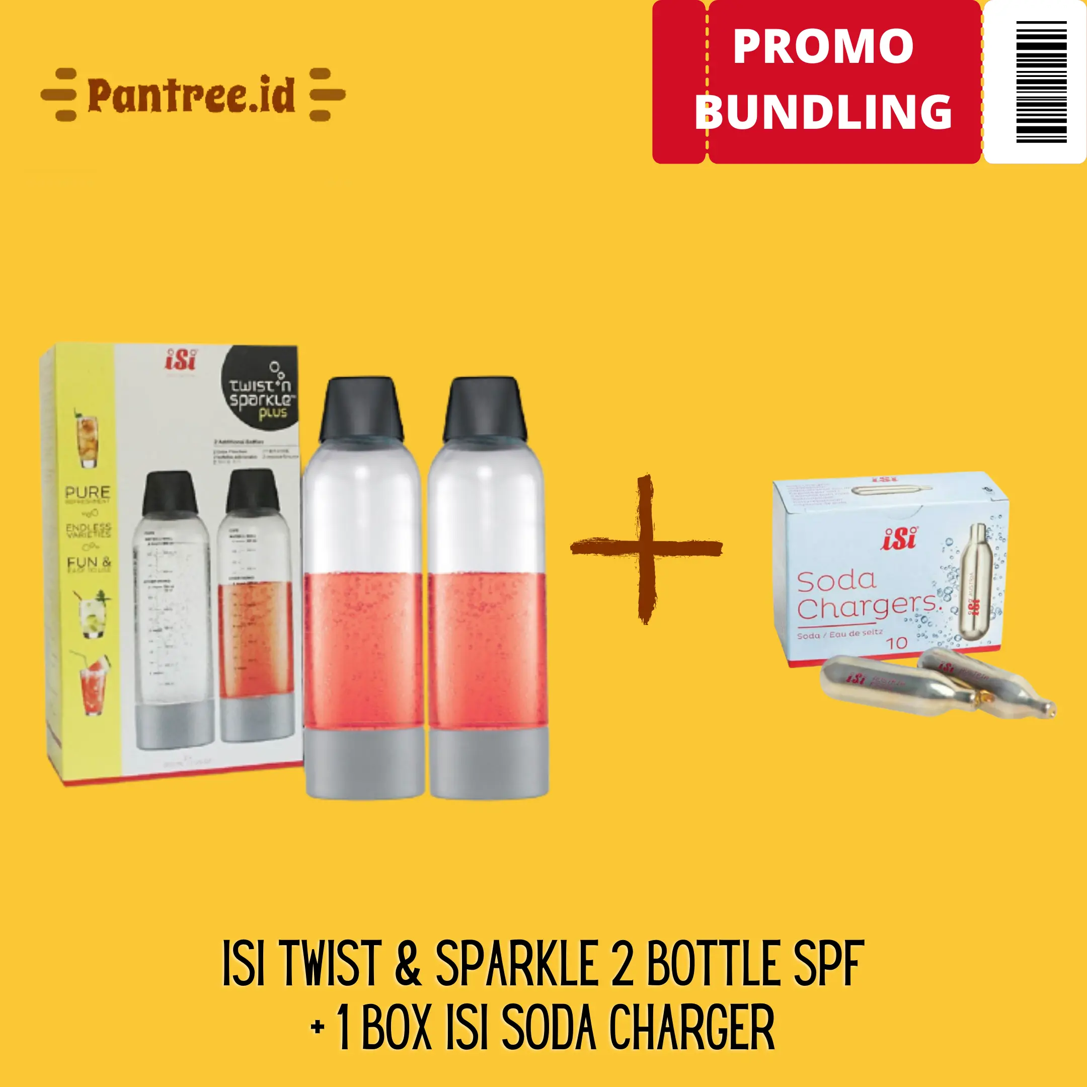 Isi Twist N Sparkle 2 Bottle SPF + 1 Box Isi Soda Charger