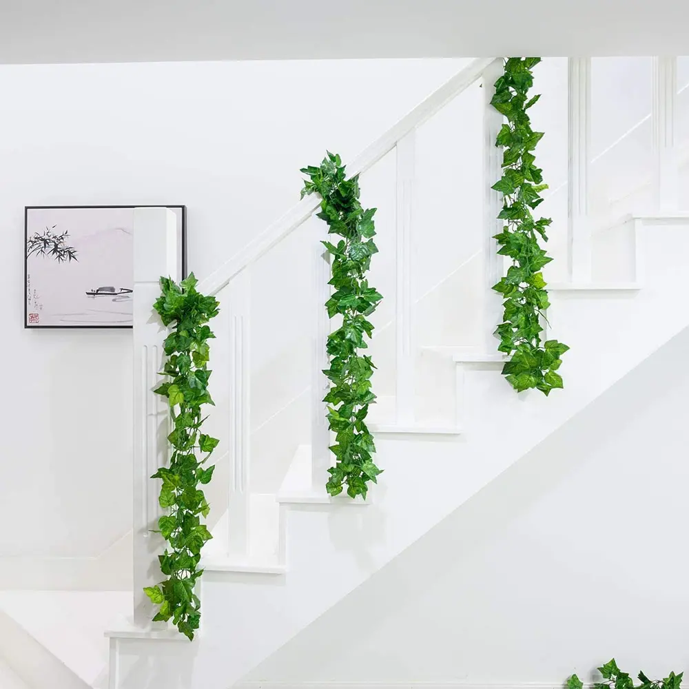 Daun ANGGUR BESAR 2m Rambat Plastik / Wire Grid / Artificial Fake Leaf