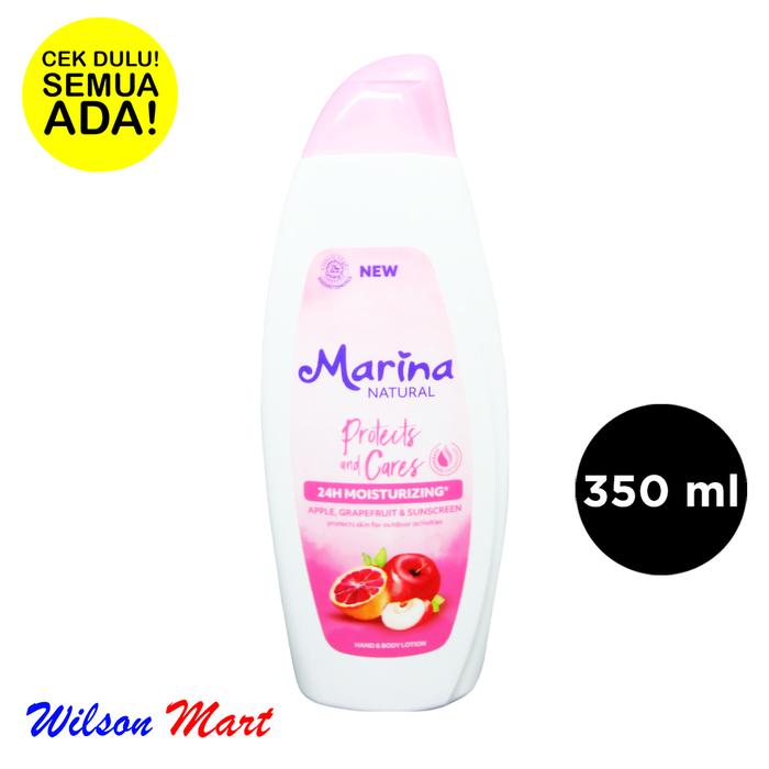 Gambar MARINA NATURAL LOTION PROTECTS AND CARES 350 ML HAND BODY dari Wilson Mart Kota Administrasi Jakarta Barat Tokopedia