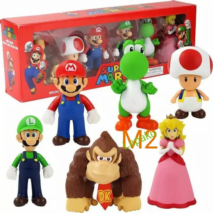 Action Figure super Mario Bros set 6pcs