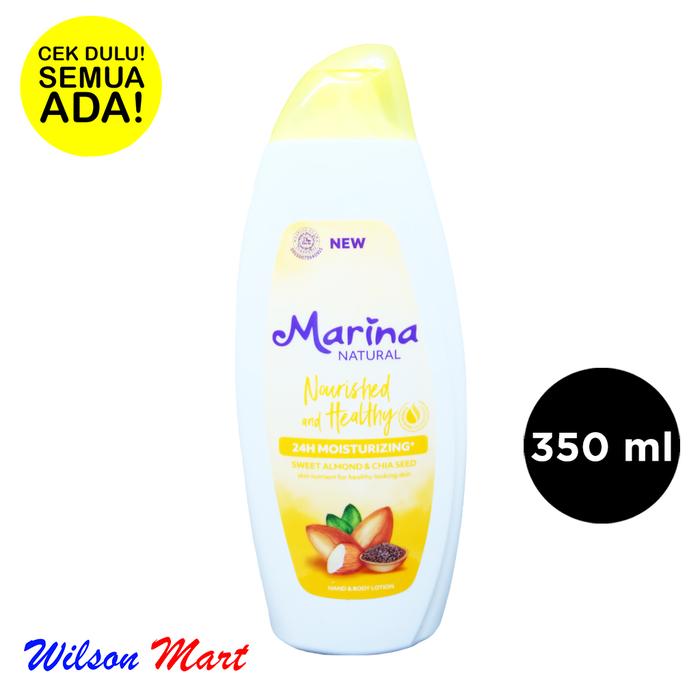 Gambar MARINA NATURAL LOTION NOURISHED AND HEALTHY 350 ML HAND BODY dari Wilson Mart Kota Administrasi Jakarta Barat Tokopedia