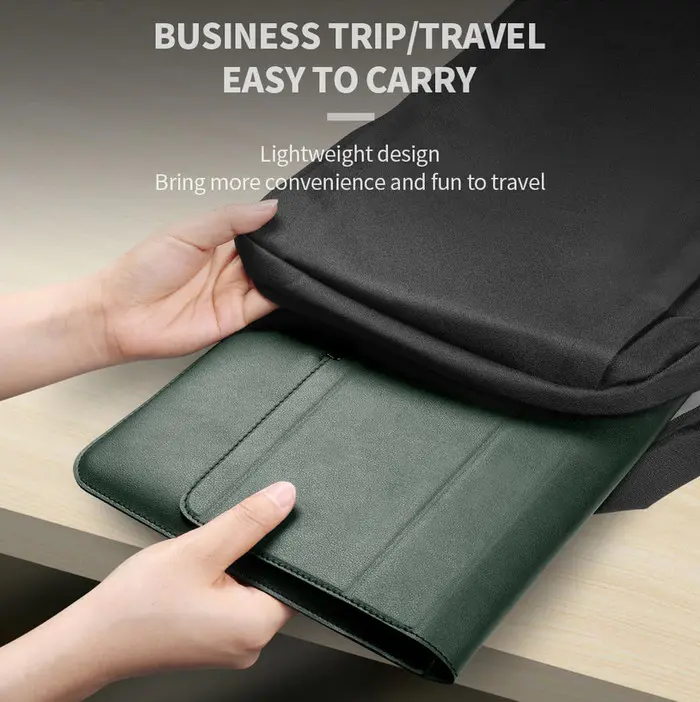 Laptop HP Envy X360 13 Inch Tas Sleeve Cover Leather Standing 1
