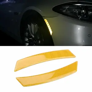 Stiker Side Marker Mobil Reflektor Feder Bumper Mata Kucing 4 Pcs