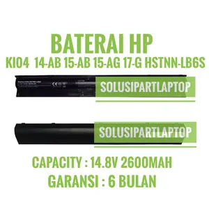 BATERAI HP KI04 14-AB 15-AB 15-AG 17-G HSTNN-LB6S