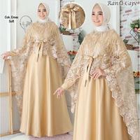 Gambar GAMIS MAXI DRESS BAJU MULIM PESTA BW5511 RANIA CAPE TULLE RENDA BORDIR dari marshaimarah Kab. Sidoarjo 3 Tokopedia