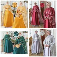 Gambar GAMIS MAXI DRESS BAJU MULIM PESTA BW5511 RANIA CAPE TULLE RENDA BORDIR dari marshaimarah Kab. Sidoarjo 1 Tokopedia