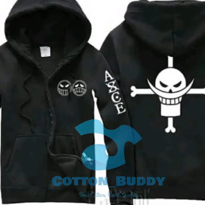 SWEATER HOODIE JAKET ANIME BAJU ONE PIECE PORTGAS D ACE SHIROHIGE