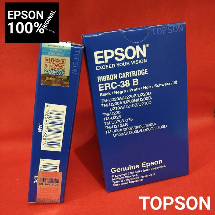 Gambar Epson Ribbon Cartridge ERC-38 Black TM-U220 series dari Topson Kota Administrasi Jakarta Pusat Tokopedia