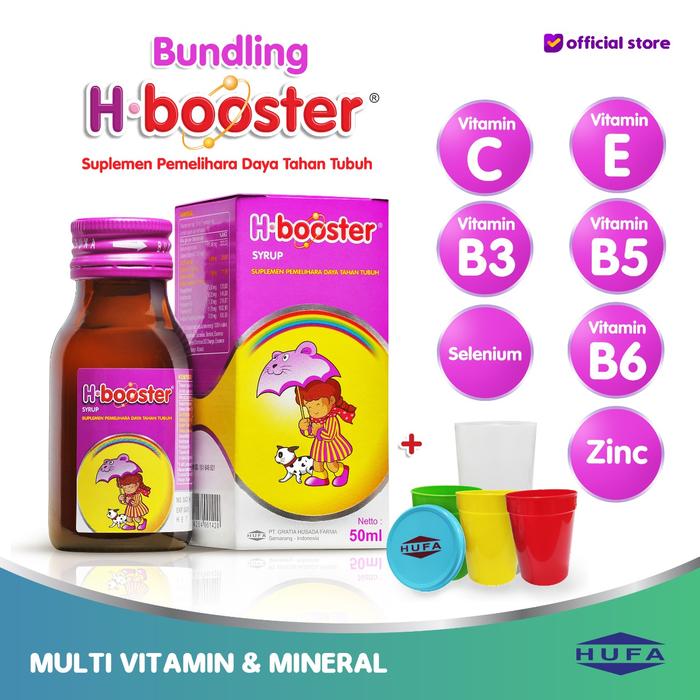 Gambar H-Booster - Multivitamin Vitamin C Daya Tahan Tubuh Anak - 1fls dari HUFA Official Store Kota Semarang Tokopedia