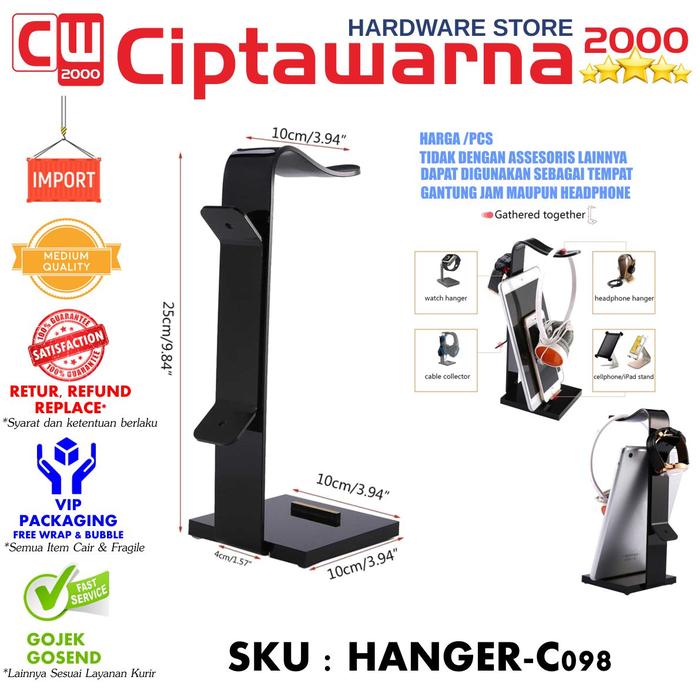 Gambar Tempat Gantungan Head phone Universal Gaming Headphone Hanger - C098 dari Ciptawarna2000 Home Living Kota Palembang Tokopedia