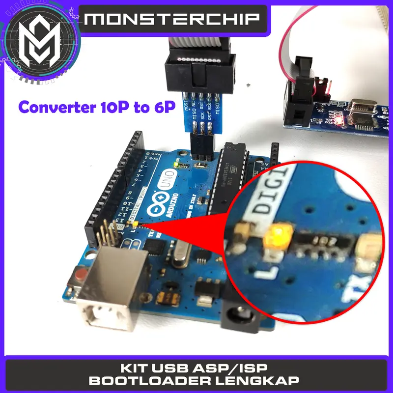 KIT USBASP ISI BOOTLOADER COPY HEX USB ASP ISP USBISP PAKET DOWNLOADER 3