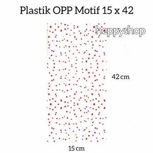 Plastik OPP Motif 15 x 42, Plastik Bingkisan Ultah