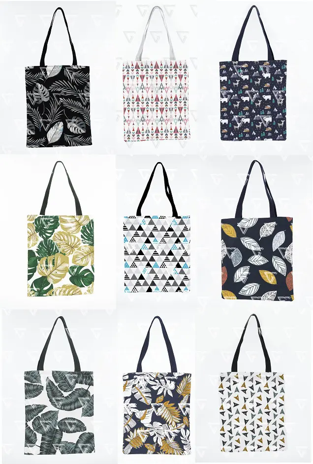 Grosir - Tote Bag Totebag Wanita Kanvas Motif Tebal Tas Tote Bag Var 2