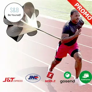 Speed Chute Parasut Latihan Lari - Black