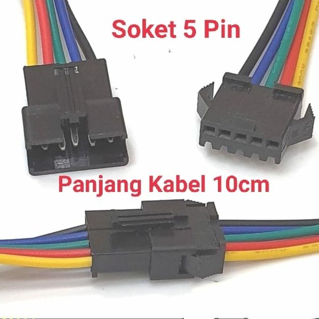 Soket 5 Pin Terminal Kabel Male Female 5 PIN - 5 Kabel - Shop | Tokopedia