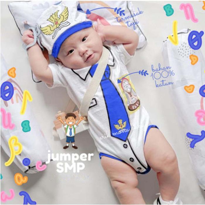 Gambar JUMPER BAYI LUCU BAJU BAYI KARAKTER SERAGAM SEKOLAH SMP dari Mall-Baby Kota Tangerang Selatan Tokopedia