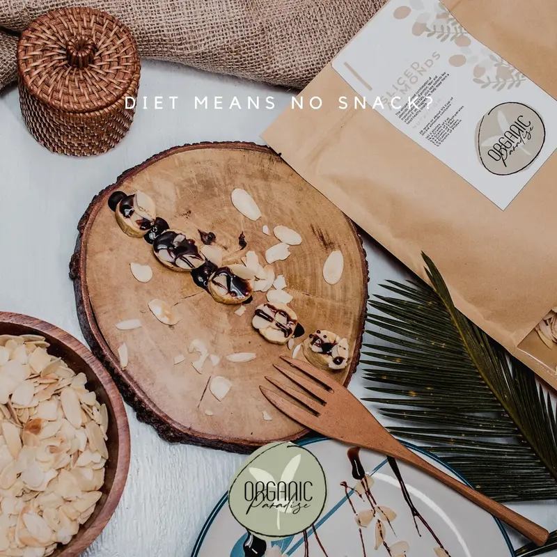 Organic Paradise Roasted Slice Almond 1 Kg / Kacang Almond Slice Panggang 1 Kg USA NON GMO 3