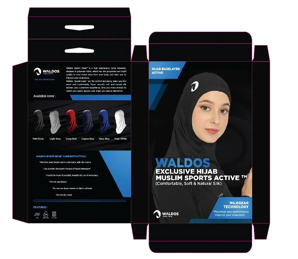 Exclusive Hijab Waldos Muslim Kerudung Jilbab Sports Olahraga