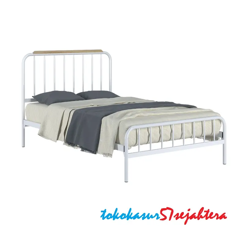 Ranjang Besi Minimalis - MetalBed - BED MARINA 120 dan 160 2