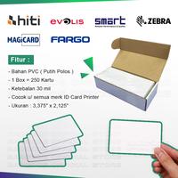 Gambar Kartu PVC Putih Polos Blank ID Card Printer Fargo Hiti Magicard Smart dari Barcode Store Solutions Kota Administrasi Jakarta Pusat 4 Tokopedia