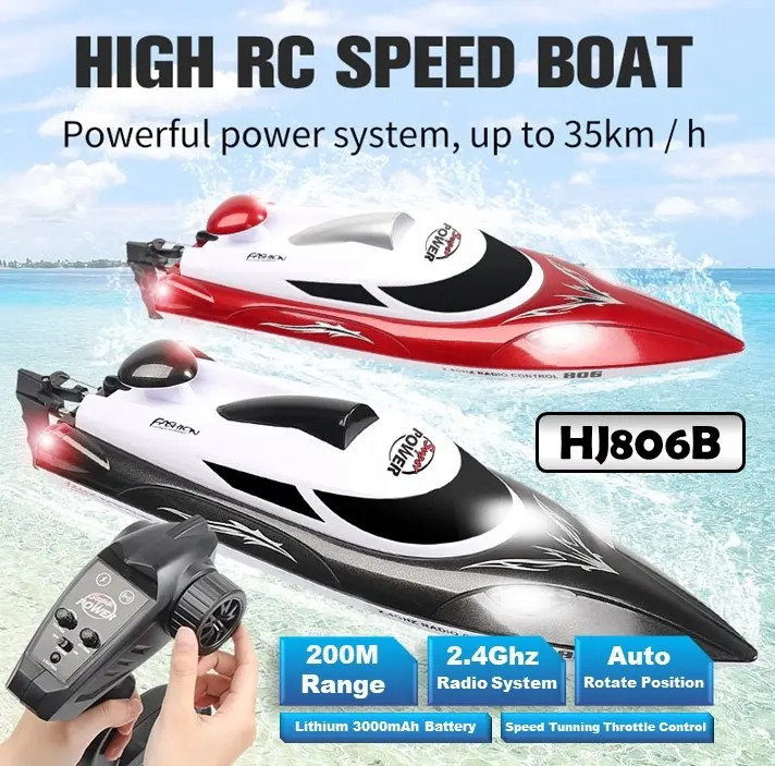 RC Boat HJ806B Kapal Boat Remote Control 3000mAh Vs FT009
