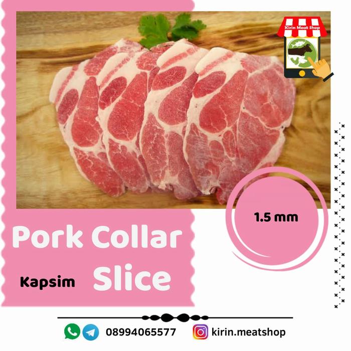 Gambar babi kapsim slice 500gr dari Kirin Meat Shop Kab. Badung Tokopedia