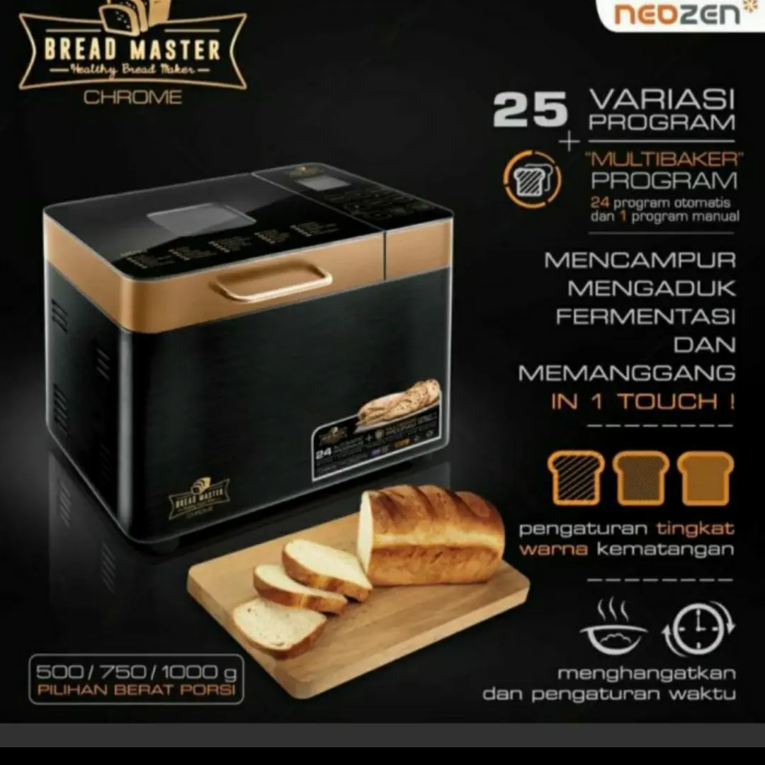 EX-DISPLAY BREAD Master Chrome Mesin Alat Pembuat Roti Otomatis