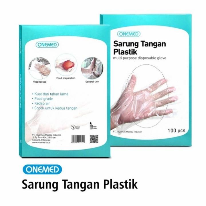 sarung tangan plastik onemed 100 pcs