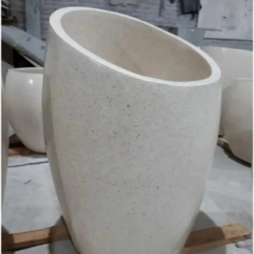 Bak Mandi Guci Diameter Miring Granit Marmer