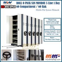 Gambar Roll O Pack San Monroe 5 Line 1 Bay, Mobile File 60 Compartment / Rak dari IBAD OFFICE SUPPLIES Kota Surabaya 1 Tokopedia