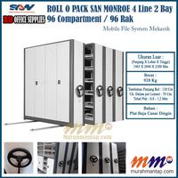 Gambar Roll O Pack San Monroe 4 Line 2 Bay, Mobile File 96 Compartment / Rak dari IBAD OFFICE SUPPLIES Kota Surabaya 1 Tokopedia
