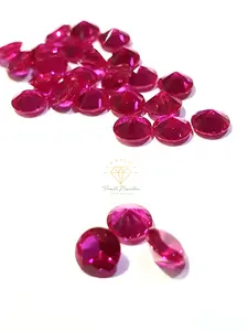 Permata Tabur Size 4.50 mm Sirkon AAA Cubic Zurconia Red Ruby Round