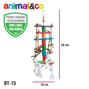 AnimalnCo BT-15 Bird Toy Mainan Burung gigitan Parrot Macaw Afgrey