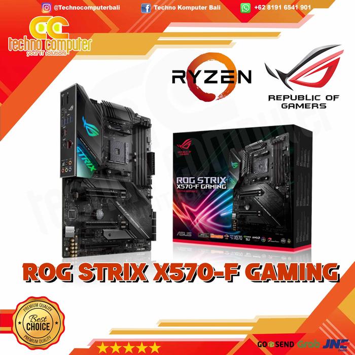 Gambar MOTHERBOARD ASUS ROG STRIX X570-F GAMING - AMD RYZEN AM4 dari Techno Computer Bali Kota Denpasar Tokopedia