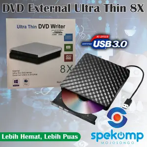 dvd external ultra thin 8x writer Optical Drive Aksesoris Komputer