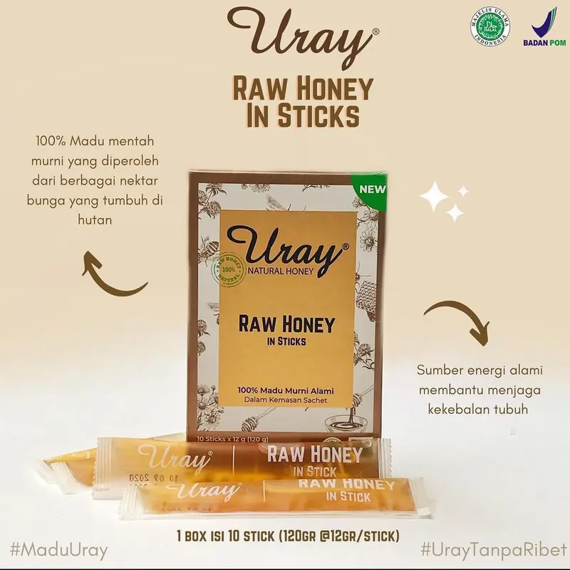Madu Uray in stick - 120g isi 10 sachet 1