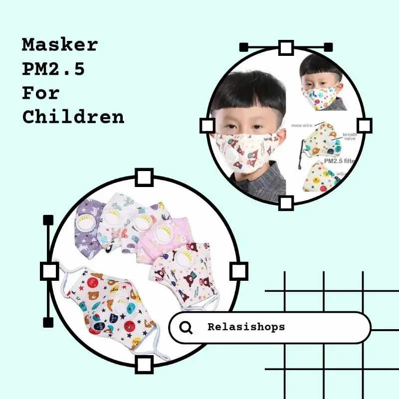 Masker Kain Anak dengan Filter PM2.5 Motif Fashion 0