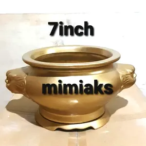 Hiolo Hio lo Tempat Dupa Hio Keramik kepala singa Ukuran 7in import