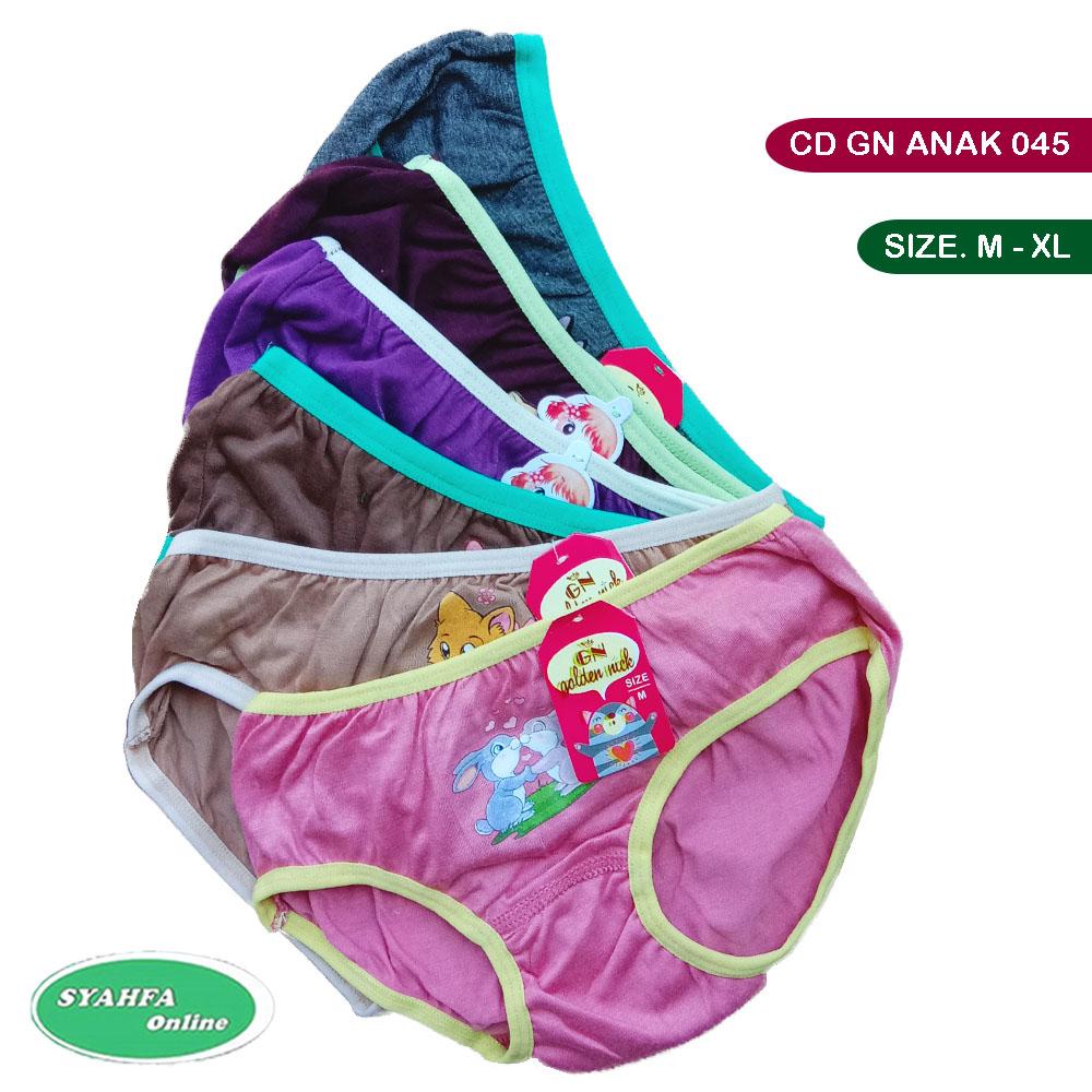 ( 3pc ) Cd Anak Perempuan Golden Nick 045 Warna Tua | Celana Dalam Anak Perempuan Bahan Katun Grosir | Fashion Anak
