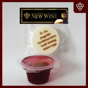 Anggur Perjamuan Kudus NW Cup Premium + Hosti Ayat Kecil - Isi 1 Cup