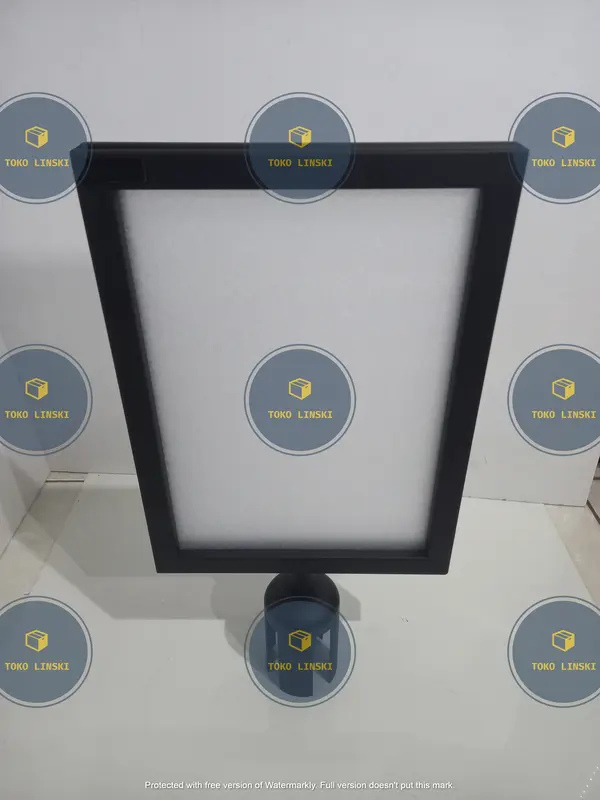 Sign Board FRAME A4 Potrait Signage stainless papan tiang antrian 3