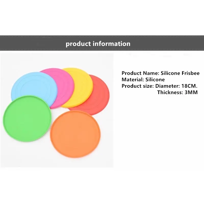 frisbee silikon rubber terbang dog toys pet mainan hewan piring 1