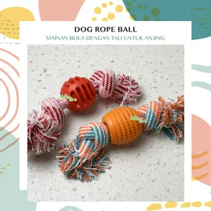 Dog Rope Ball Toy - Mainan Bola Tali untuk Anjing kecil sedang